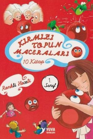 1. Sınıf Kırmızı Topun Maceraları Renkli Heceli-Düz Yazı (10 Kitap)