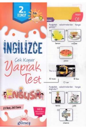 2. Sınıf İngilizce Çek Kopar Yaprak Test