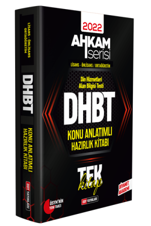 2020 DHBT Ahkam Serisi Tüm Adaylar Konu Anlatımlı Hazırlık Kitabı