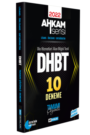 2020 DHBT AHKAM SERİSİ Tüm Adaylar Tamamı Çözümlü 10 Deneme