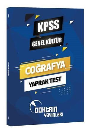 2022 KPSS Coğrafya Yaprak Test