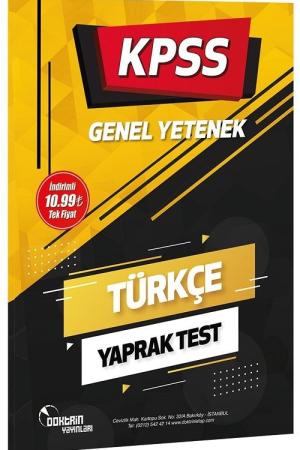 2022 KPSS Türkçe Yaprak Test
