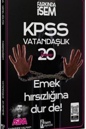 2024 Farkında İsem KPSS Aşina Vatandaşlık 20 Deneme