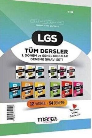 2025 LGS 1. Dönem ve Genel Konular Tüm Dersler Deneme Sınavı Seti 12 Fasikül 54 Deneme