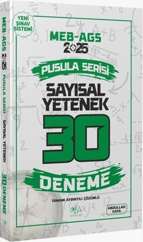 2025 MEB-AGS Sayısal Yetenek 30 Deneme Çözümlü Pusula Serisi