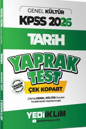 2026 KPSS AGS Genel Kültür Tarih Çek Kopart Yaprak Test