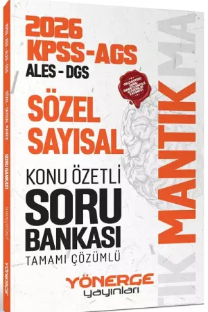 2026 KPSS MEB-AGS ALES DGS Sözel Sayısal Mantık Konu Özetli Soru Bankası Çözümlü