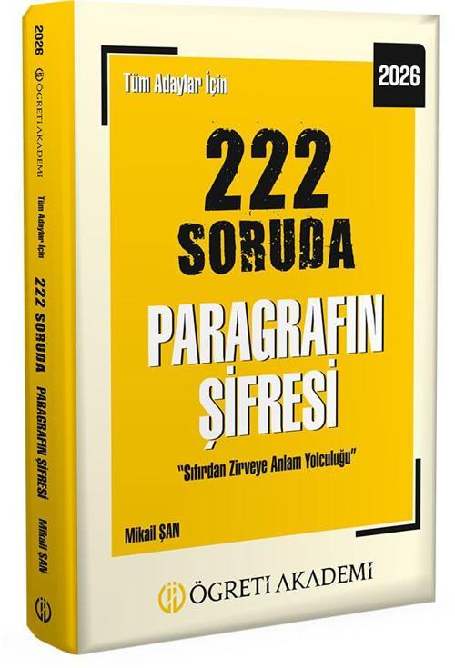 2026 Tüm Adaylar İçin 222 Soruda Paragrafın Şifresi