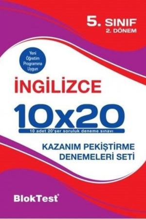 5. Sınıf 2.Dönem İngilizce 10x20 Kazanım Pekiştirme Denemeleri Seti