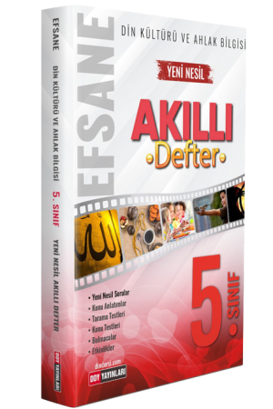 5.Sınıf Din Kültürü ve Ahlak Bilgisi Efsane Yeni Nesil Akıllı Defter
