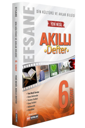 6.Sınıf Din Kültürü ve Ahlak Bilgisi Efsane Yeni Nesil Akıllı Defter