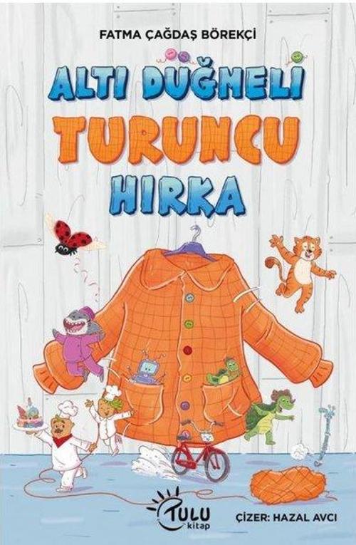 Altı Düğmeli Turuncu Hırka