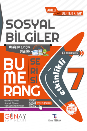 Bumerang Serisi - 7. Sınıf Etkinlikli Sosyal Bilgiler Soru Bankası