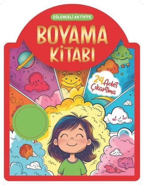 Çıkartmalı Boyama Kitabı - Kırmızı