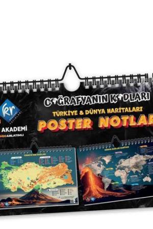Coğrafyanın Kodları Türkiye ve Dünya Duvar Haritaları Poster Notlar