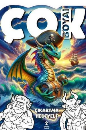 Çok Boya! Çıkartmalı Dev Boyama Kitabı / Yaratıklar