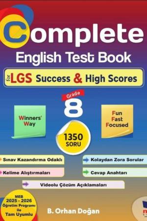 Complete English Test Book for LGS Success High Scores