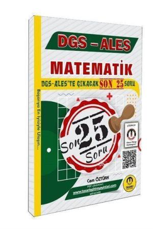 DGS - ALES Matematik Son 25 Soru