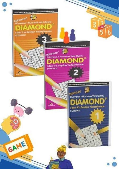 Diamond - Sudoku Akıl Dolu Oyunlar 7’den 77’ye Düşünen Tüm İnsanlar İçin IQ Geliştiren 3 Cep Boy Kitap