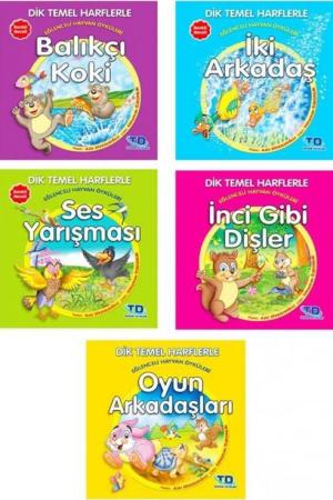 Dik ve Temel Harflerle Eğlenceli Hayvan Öyküleri 5 Kitap