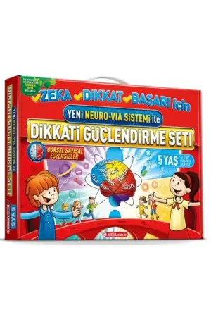 Dikkati Güçlendirme Seti 3 Kitap (5 Yaş) (Yeni Neuro-Via Sistemi ile)