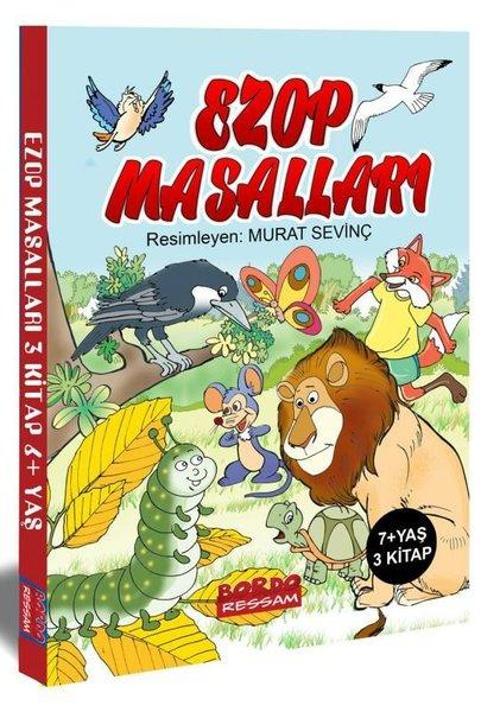 Ezop Masalları (3 Kitap Set) 7+Yaş Renkli Resimli Okumayı Öğrendim Serisi