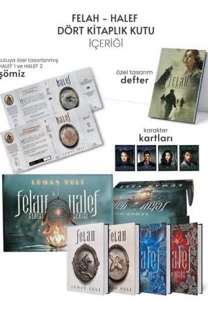 Halef ve Felah 4 Kitaplık Hediyeli Özel Kutu (Ciltli)