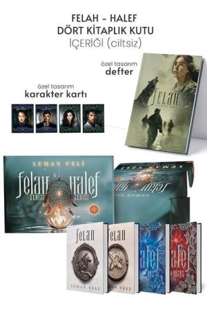 Halef ve Felah 4 Kitaplık Hediyeli Özel Kutu (Karton Kapak)