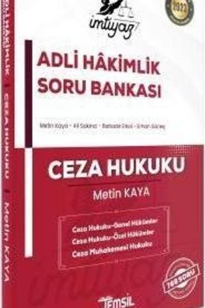 İmtiyaz Adli Hakimlik Soru Bankası Ceza Hukuku