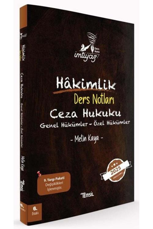 İmtiyaz Ceza Hukuku Genel Hükümler- Özel Hükümler Hakimlik Ders Notları