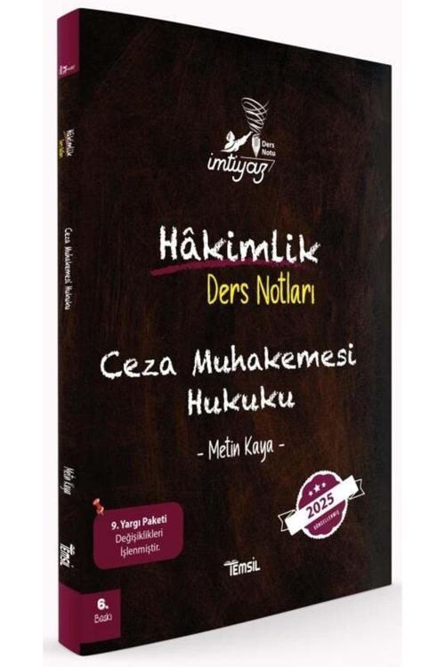 İmtiyaz Ceza Muhakemesi Hukuku Hakimlik Ders Notları