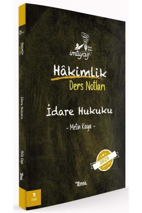 İmtiyaz İdare Hukuku Hakimlik Ders Notları