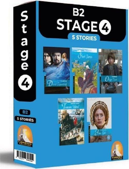 İngilizce Hikaye Stage 4 5'li Hikaye Seti Kutu Tanıtım (B2) Seviyelerinde Kare Kod Okumalı