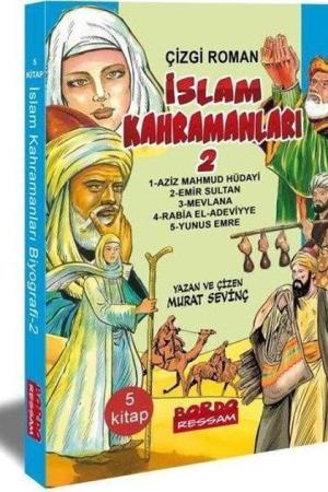 İslam Kahramanları 2 (Çizgi Roman Renkli) (5 Kitap Set)