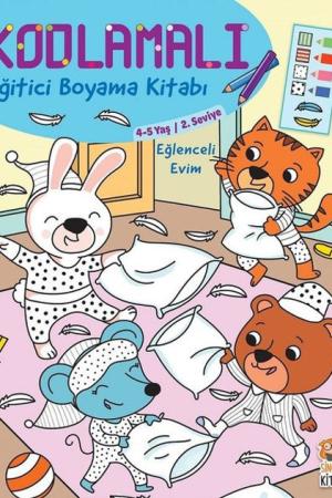 Kodlamalı Eğitici Boyama Kitabı - Eğlenceli Evim (4-5 Yaş / 2. Seviye)