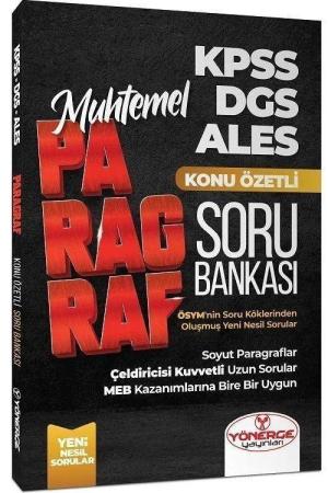 KPSS DGS ALES Muhtemel Paragraf Konu Özetli Soru Bankası