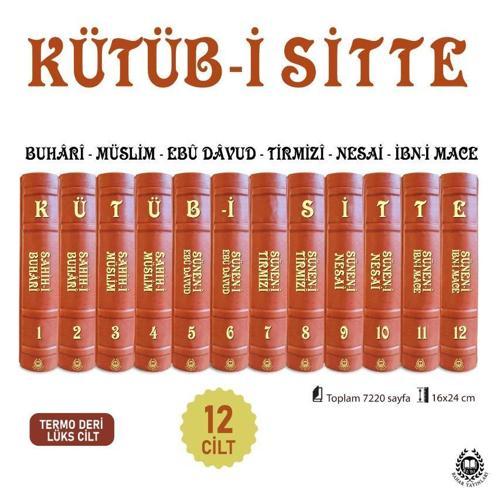 Kütüb-i Sitte 6 Hadis Kitabının Tercümesi (12 Kitap Takım Termo Deri Lüx Cilt)