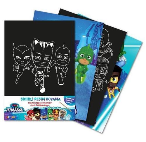 Pjmasks Sihirli Resim Boyama (Ahşap Kalem Hediyeli)