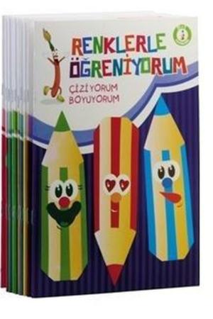 Renklerle Öğreniyorum Boyama Seti (Renkli Örnekli 10 Kitap)