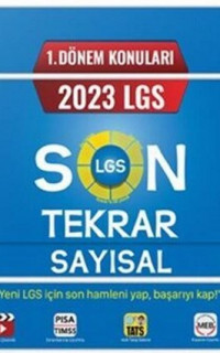 2023 8.Sınıf LGS 1.Dönem Sayısal Son Tekrar