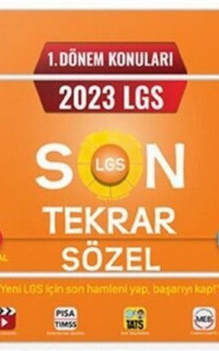 2023 8.Sınıf LGS 1.Dönem Sözel Son Tekrar