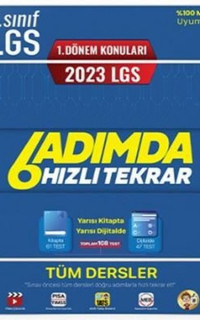 2023 8.Sınıf LGS 1. Dönem Tüm Dersler 6 Adımda Hızlı Tekrar