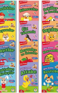 Eğitici Boyama Seti - 12 Kitap Takım
