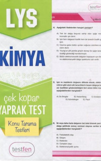 LYS Kimya Konu Tarama Yaprak Testleri
