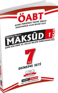 ÖABT MAKSUD 1 - Din Kültürü ve Ahlak Bilgisi Öğretmenliği Tamamı Çözümlü 7'li Deneme Seti