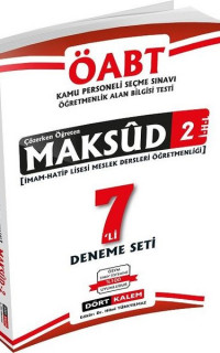 ÖABT MAKSUD 2 - İmam Hatip Lisesi Meslek Dersler Öğretmenliği Tamamı Çözümlü 7'li Deneme Seti