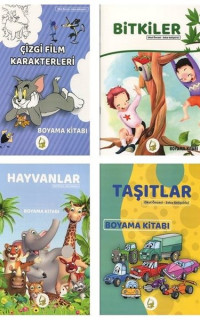 Okul Öncesi Zeka Geliştirici Boyama Seti - 4 Kitap Takım