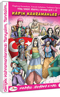 Tarihi Hikayeli Boyama Kitabı Seti - 15 Kitap Takım