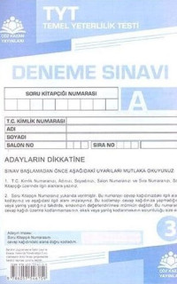 TYT Kurumsal Deneme Sınavı 3