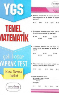 YGS Temel Matematik Konu Tarama Yaprak Testleri